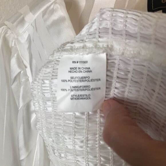 Vintage Olm sheer white surplus blouse M - Picture 5 of 7